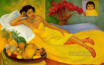 ディエゴ・リベラ Painting - スラ・ドナ・エレナ・フローレス・デ・カリージョの肖像 1953 ディエゴ・リベラ
